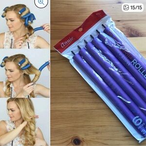 Annie Flex Grip Snap PURPLE No Heat Hair Rollers